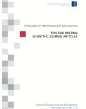 TIPS FOR WRITING SCIENTIFIC JOURNAL ARTICLES