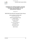 Guidelines for Writing English Language Technical Documentation for an International Audience