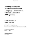 Writing Theory and Practice in the Second Language Classroom: A Selected Annotated Bibliography