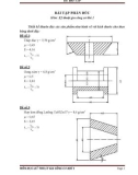 Bài tập phần đúc môn: Kỹ thuật gia công cơ khí