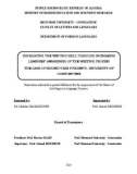 DEVELOPING THE WRITING SKILL THROUGH INCREASING LEARNER'S AWARENESS OF THE WRITING PROCESS THE CASE OF SECOND YEAR STUDENTS-UNIVERSITY OF CONSTANTINE