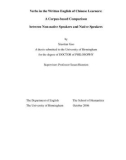 Verbs in the Written English of Chinese Learners: A Corpus-based Comparison between Non-native Speakers and Native Speakers