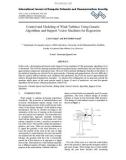 Control and modeling of wind turbines using genetic algorithms and support vector machines for regression