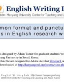 Common format and punctuation errors in English research writing