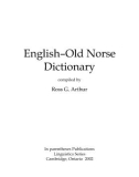 ENGLISH-OLD NORSE DICTIONARY COMPILED BY ROSS G.ARTHUR