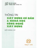 Thông tin Xây dựng cơ bản và khoa học công nghệ xây dựng – Số 22/2015