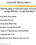 Chương 3: Phương pháp cơ bản tính mạch tuyến tính ở chế độ xác lập điều hòa - Graph kirchof