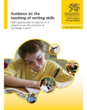 Guidance on the teaching of writing skills INSET opportunities for teachers of a subjects across the curriculum at Key Stages 2 and 3