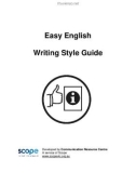 Easy English Writing Style Guide