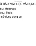 Bài giảng Vật liệu và dụng cụ vẽ: Chương 0