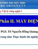 Bài giảng Vật lý công nghệ 1 (Phần 2: Máy điện): Chương 8 - PGS.TS. Dương Hồng Quảng