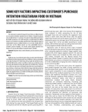 Some key factors impacting customer's purchase intention vegetarian food in Vietnam