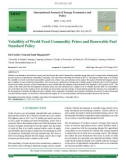 Volatilitiy of world food commodity prices and renewable fuel standard policy