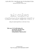 Bài giảng Chuẩn đoán bệnh Thú y