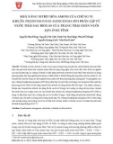 Khả năng nitrit hóa amoni của chủng vi khuẩn Pseudomoonas aeruginosa HT1 phân lập từ nước thải sau biogas của trang trại chăn nuôi lợn ở Hà Tĩnh