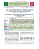 Effect of different sources and levels of potassium on yield, nutrient requirement and nutrient use efficiency by maize crop (Zea mays L.) in low K soils of eastern dry zone of Karnataka, India