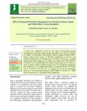 Effect of integrated nutrient management on nutrient content, uptake and yield of rice crop in Inceptisol