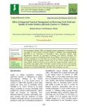 Effect of integrated nutrient management on flowering, fruit yield and quality of aonla (Emblica officinalis Gaertn) cv. Chakaiya