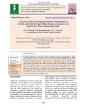 Long term effect of integrated nutrient management on growth and yield of finger millet (Eleusine coracana G.) in eastern dry zone of Karnataka, India