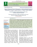 Impact of integrated nutrient management on yield and quality parameters of strawberry (Fragaria × ananassa Duch.) Cv.‟Sabrina' under polyhouse