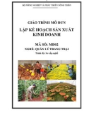 Giáo trình Lập kế hoạch sản xuất kinh doanh - MĐ02: Quản lý trang trại