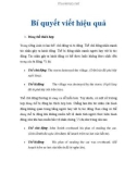 Bí quyết viết hiệu quả