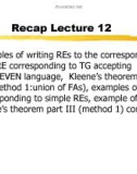 Lecture Theory of Automata: Lesson 13