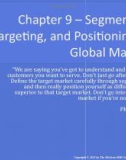 Lecture Global marketing: Contemporary theory, practice, and cases – Chapter 9: Segmenting, targeting, and positioning for global markets