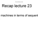 Lecture Theory of Automata: Lesson 24