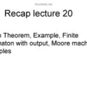 Lecture Theory of Automata: Lesson 21