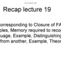 Lecture Theory of Automata: Lesson 20