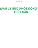 Bài giảng Quản lý sức khỏe động vật thủy sản