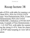 Lecture Theory of Automata: Lesson 39