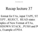 Lecture Theory of Automata: Lesson 38