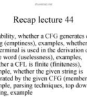 Lecture Theory of Automata: Lesson 45