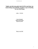 Báo cáo khoa học: Nghiên cứu khả năng phát chuyển đổi từ nuôi thủy sản truyền thống sang nuôi thủy sản hữu cơ tại xã Tân Dân, An Lão, Hải Phòng