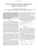 Study on spectrum sensing algorithms for cognitive radio systems