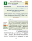 In vitro nutritional evaluation of concentrates containing different levels of duckweed supplementation as protein source for ruminants