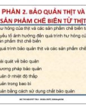 Bài giảng Chế biến thịt: Phần 2 - ThS. Hồ Thị Nguyệt Thu