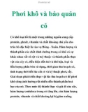 Phơi khô và bảo quản cỏ