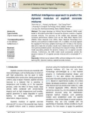 Artificial intelligence approach to predict the dynamic modulus of asphalt concrete mixtures