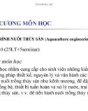 Bài giảng công trình và thiết bị nuôi trồng thủy sản - Bài 1