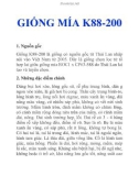 GIỐNG MÍA K88-200