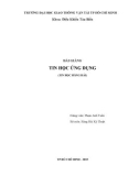 Bài giảng Tin học ứng dụng (Tin học hàng hải) - Phạm Anh Tuấn