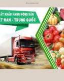 Bài giảng ATTP & Kiểm dịch trái cây tươi xuất khẩu Trung Quốc - ThS. Vũ Thị Hải Yến