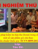 Bài giảng Kiểm nghiệm thú sản