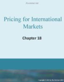 Lecture International marketing (16th edition) - Chapter 18: Pricing for international markets