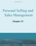 Lecture International marketing (16th edition) - Chapter 17: Personal selling and sales management