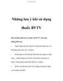 Những lưu ý khi sử dụng thuốc BVTV