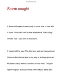 Storm caughtIt does not happen to everybody